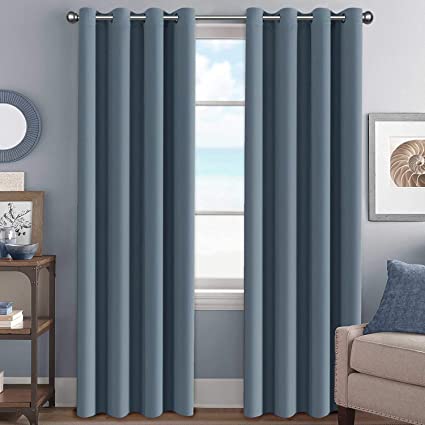 best blue backout curtains